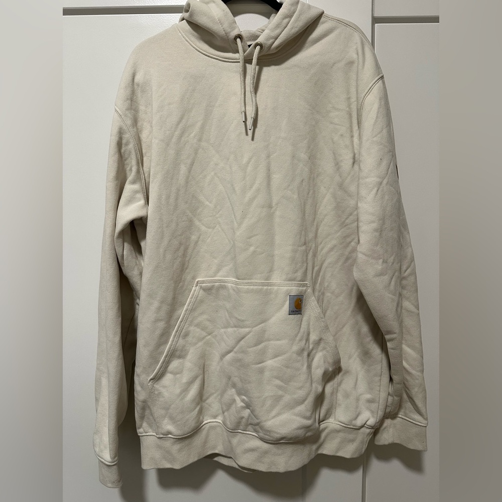 Carhartt Off-White Loose Fit Hoodie